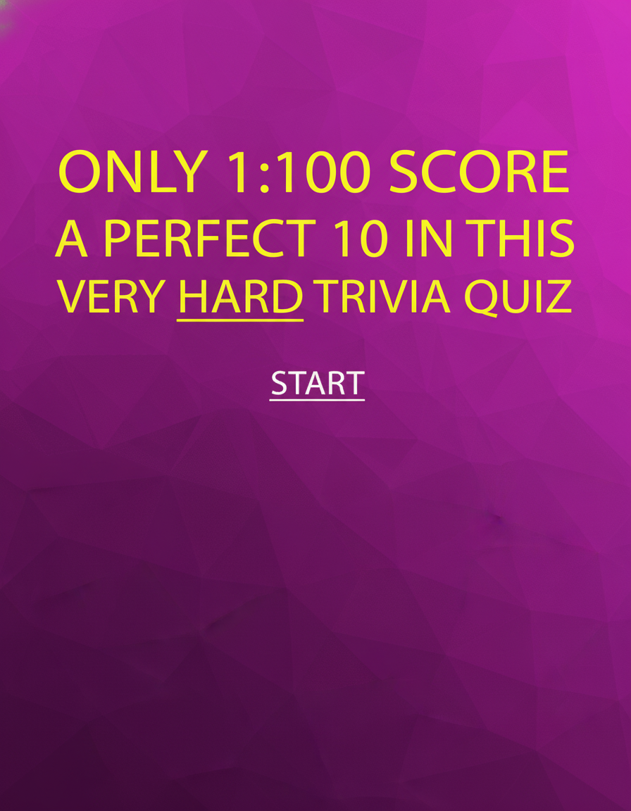 Challenging Trivia Quiz