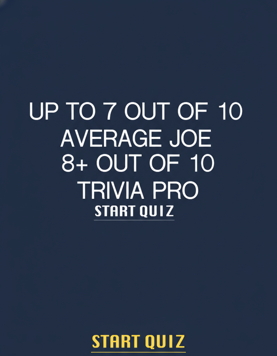 Are you an average Joe or a Trivia Pro