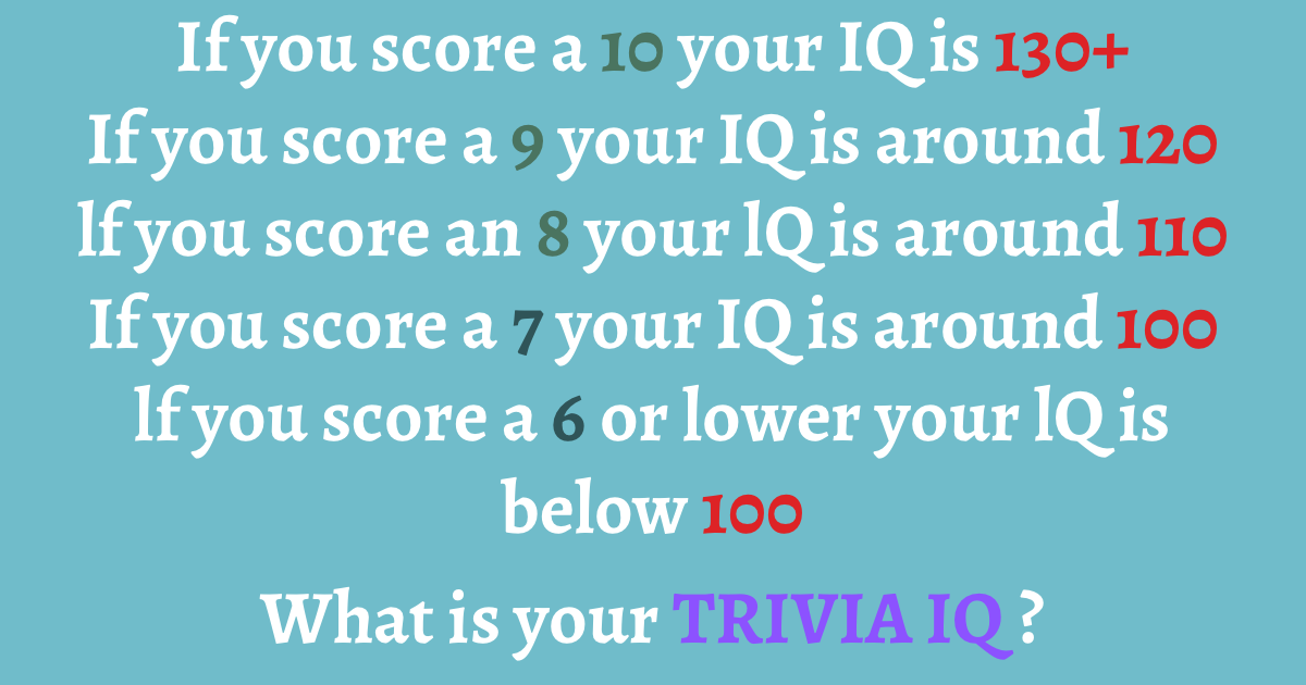Mixed Trivia Quiz