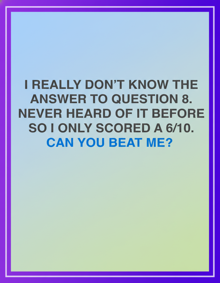 General Trivia for experienced quizzers