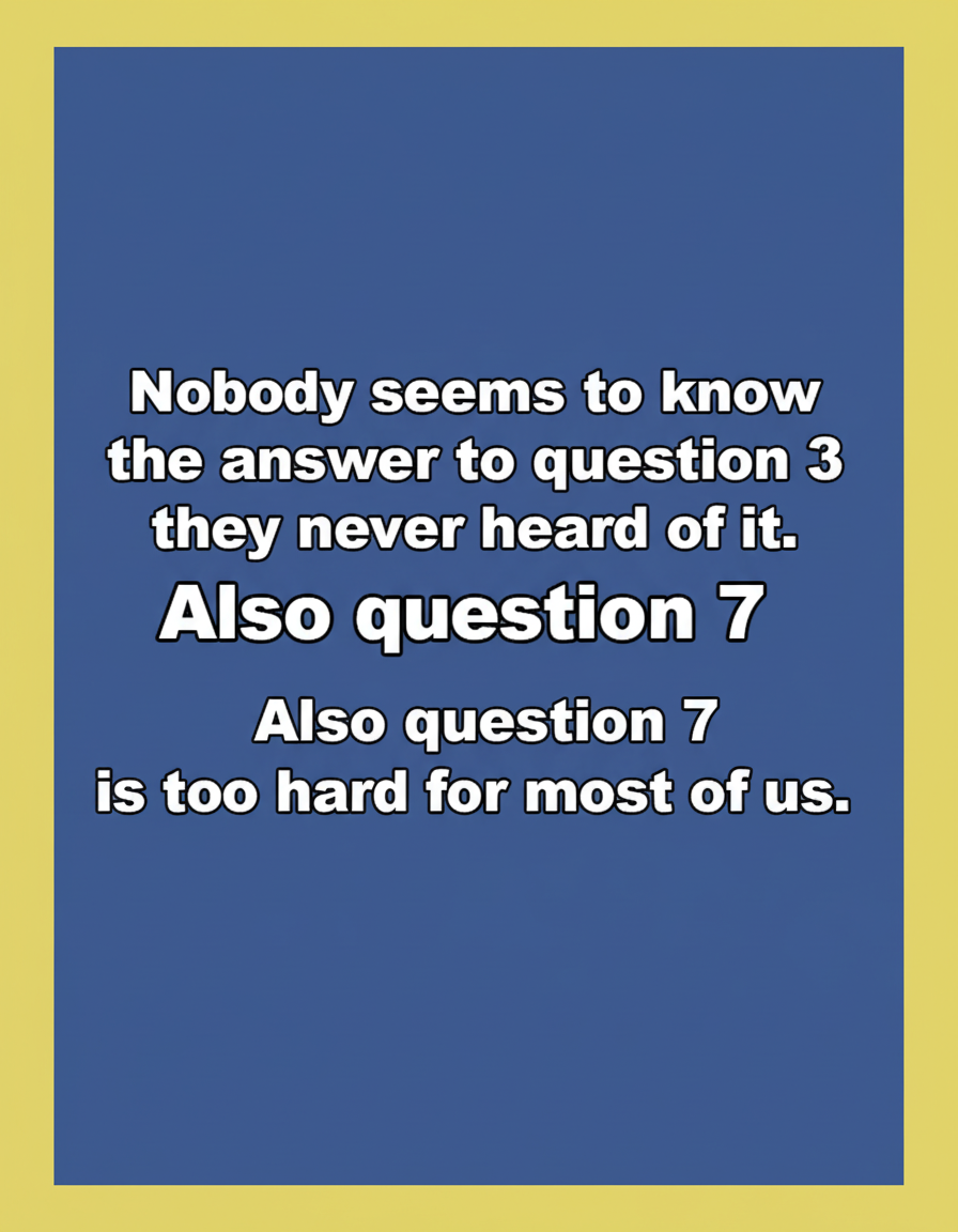 Challenging Knowledge Trivia
