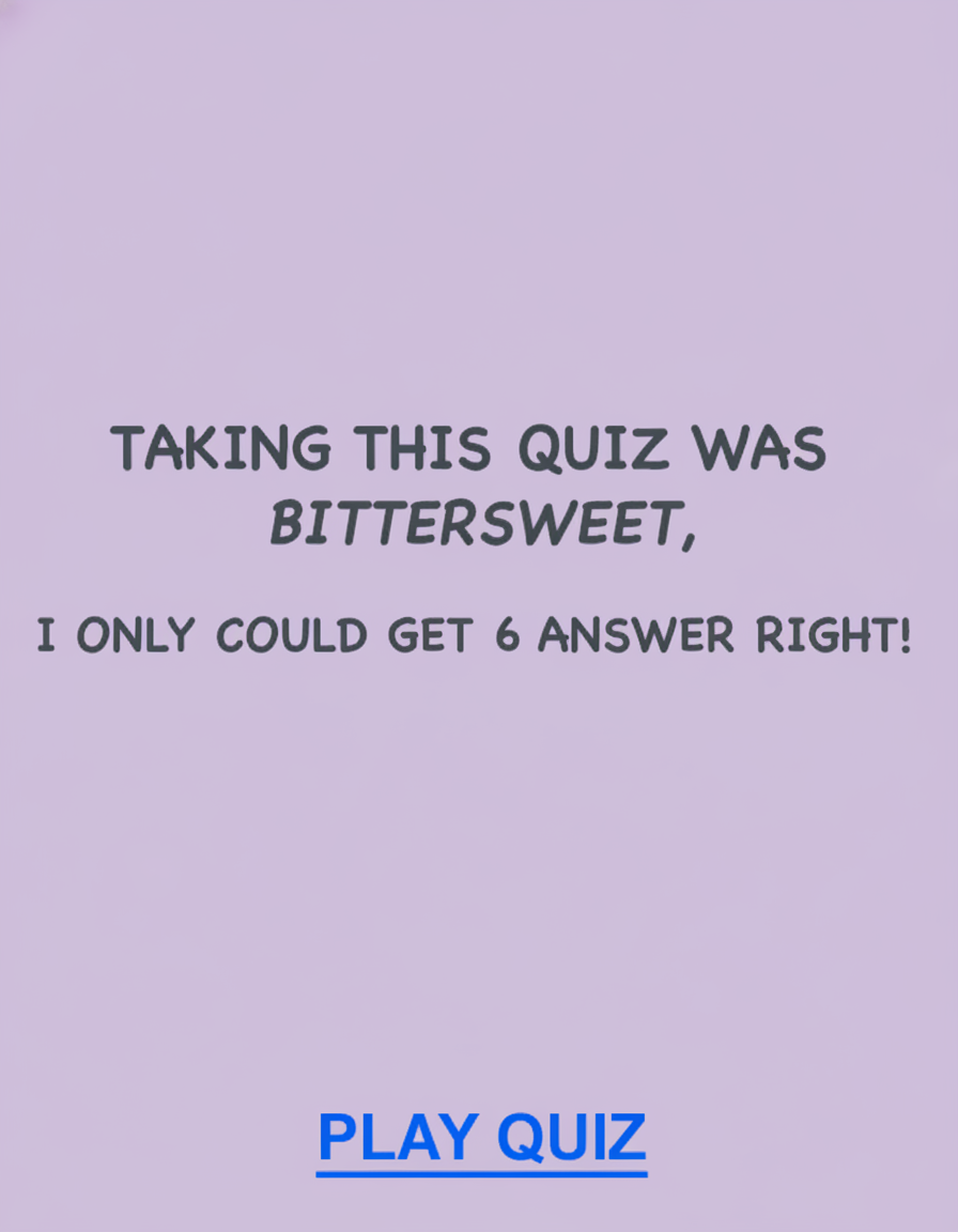 Quiz with a blend of trivia topics.