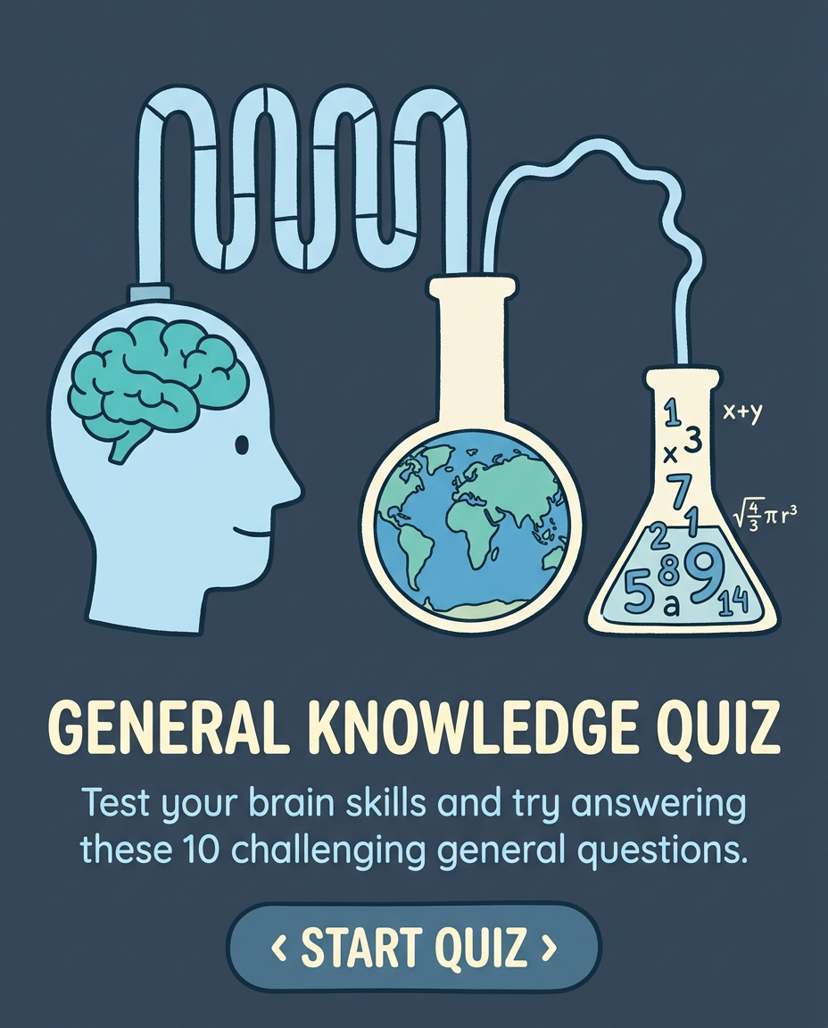 Test you brain by answering these 10 hard general knowledge questions