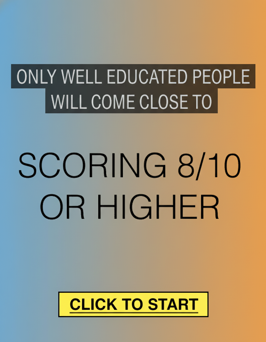 Trivia Quiz with a Variety of Topics