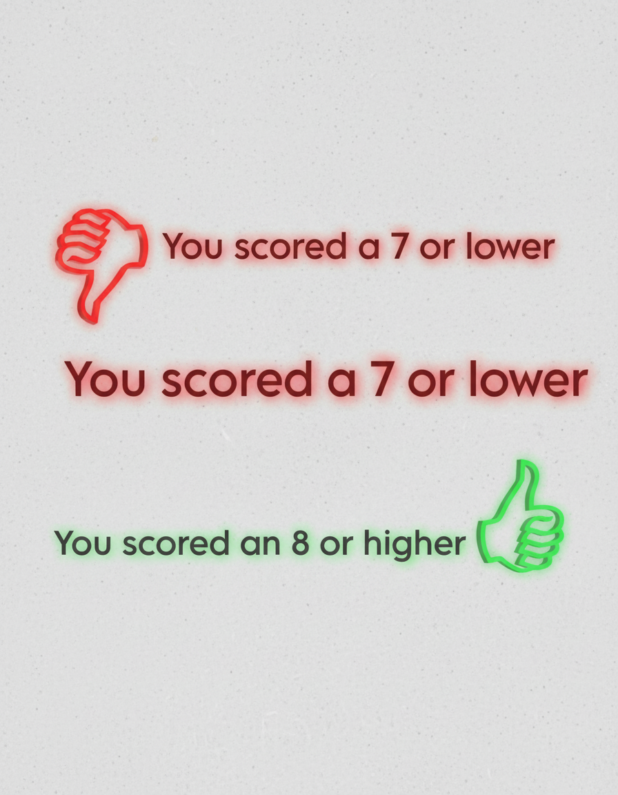 Is it possible to achieve a score of 8 or higher?