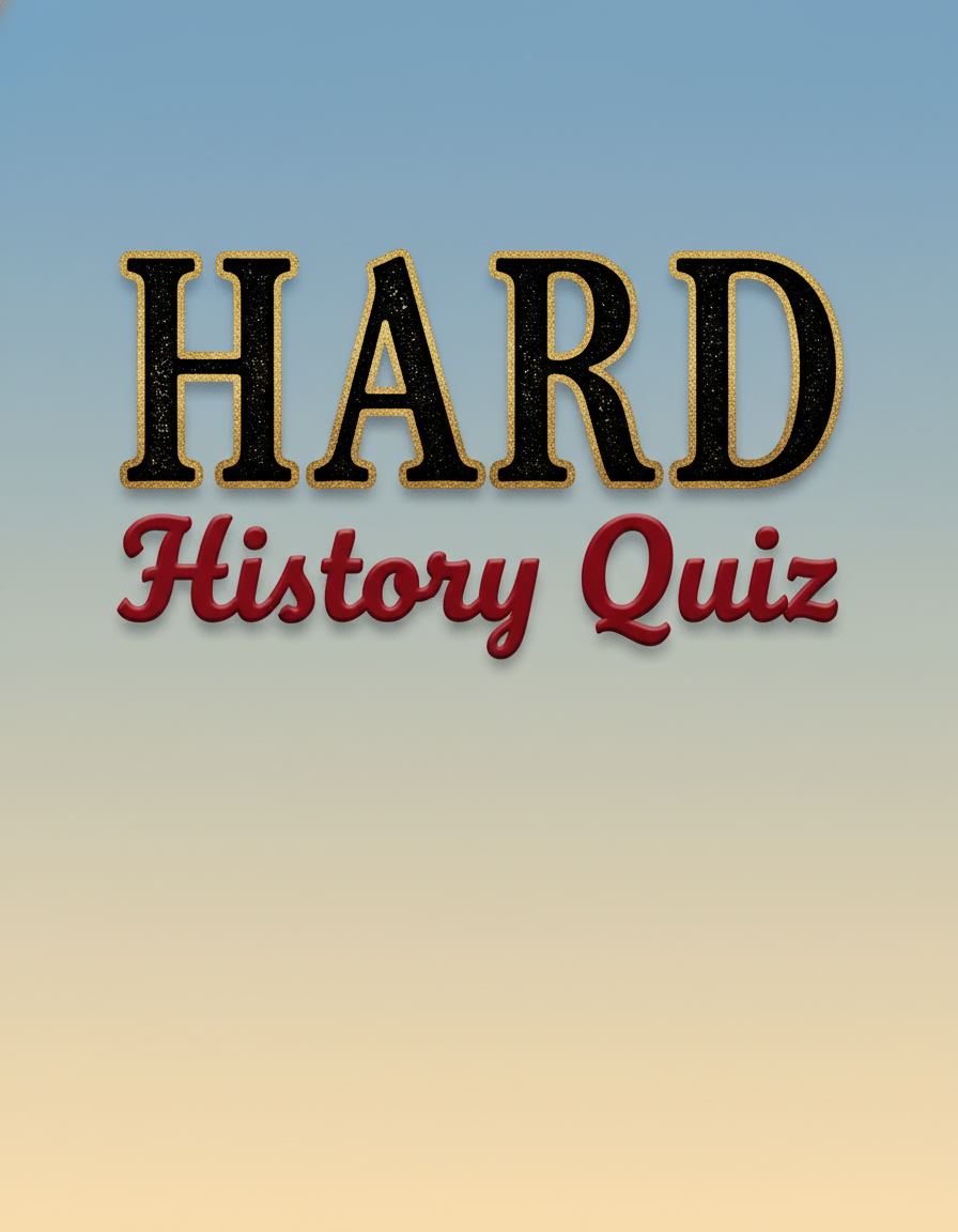 Difficult History Quiz.