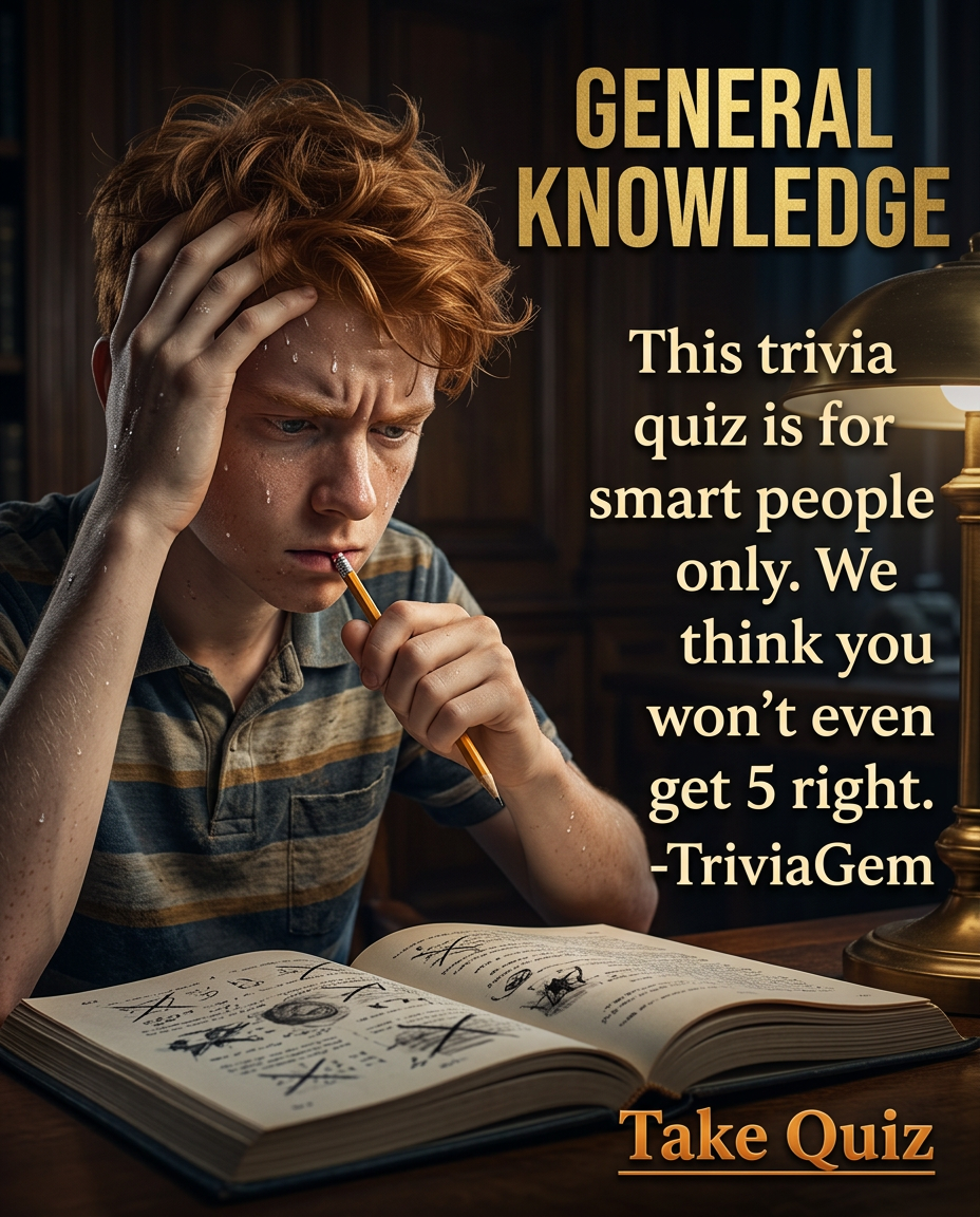 Fun general knowledge trivia quiz, share your score if you achieved a