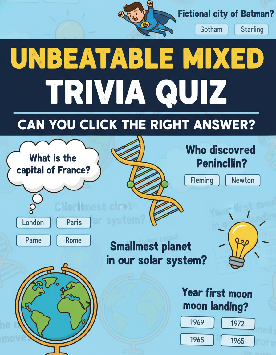 Unbeatable Mixed Trivia Quiz