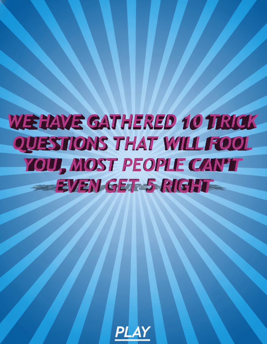 10 trick questions that will fool you