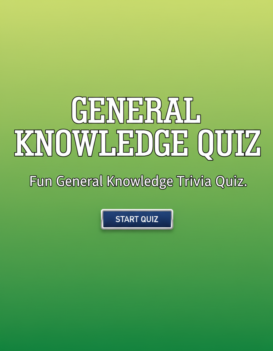 Fun general knowledge trivia quiz. Can you do it?