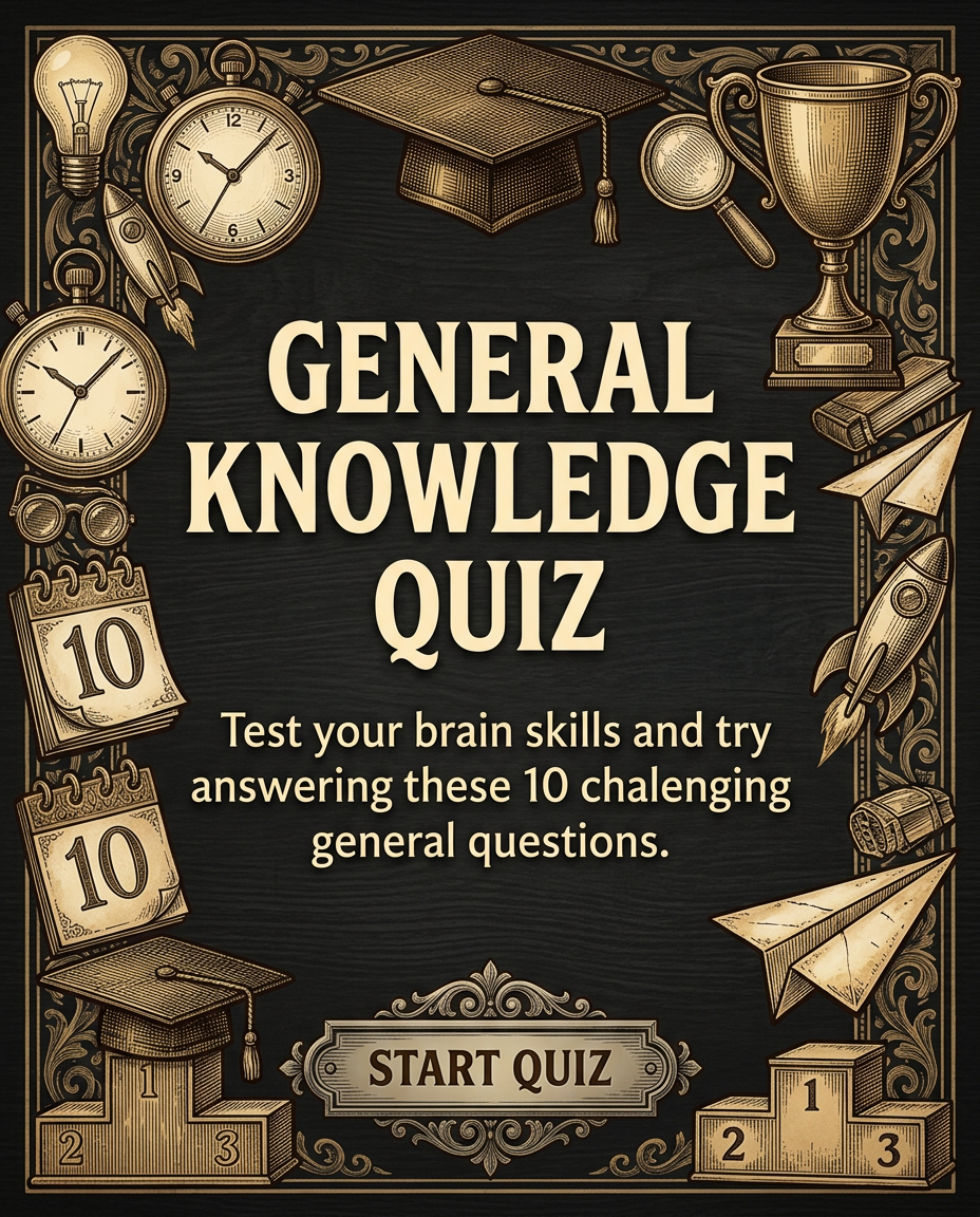 Test your brain skills with this fun but challenging general knowledge