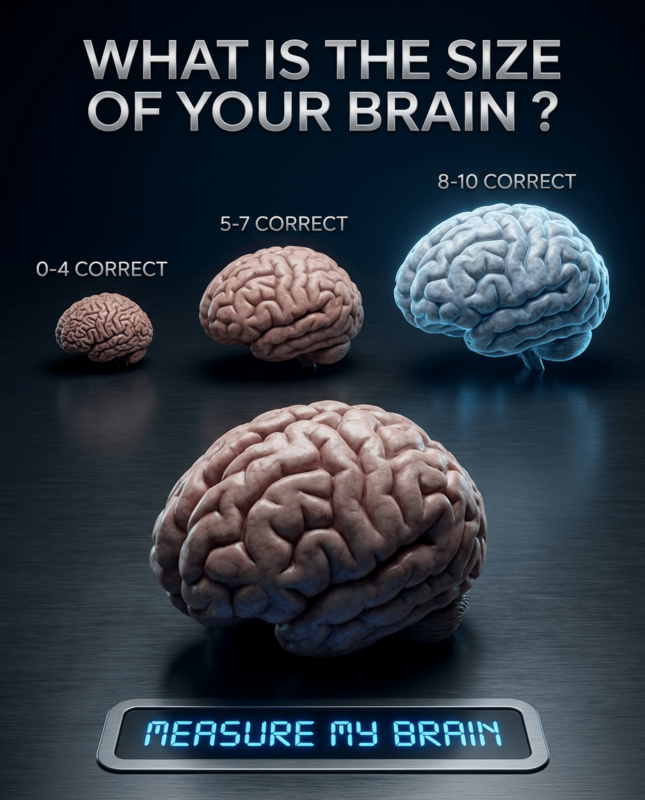 Measure your brain by taking the quiz.