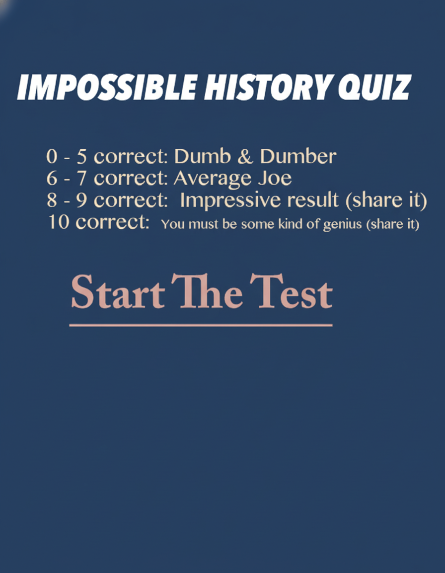 Challenging History Quiz